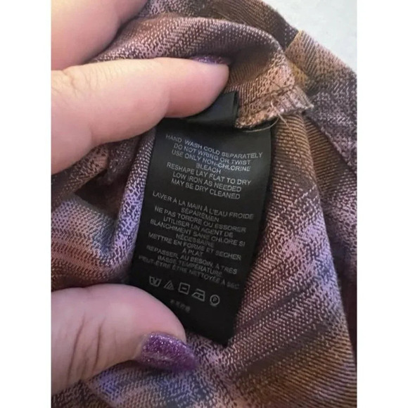 SIZE‎ M Urban Outfitters KEYA Plaid Purple Yellow Hook & Eye Mini Dress - Picture 9 of 10